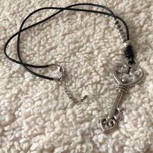 Key Medallion on Leather Cord